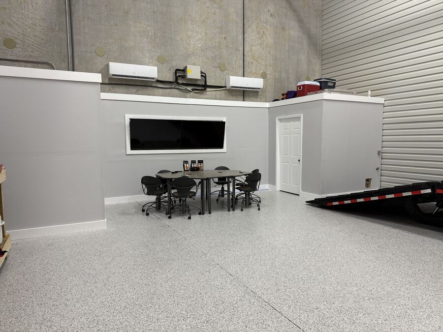 Shop buildout after finish work